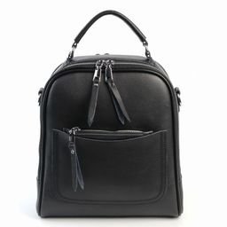 Женский кожаный каркасный рюкзак 88001-Е Блек - Sergio valentini фото 3