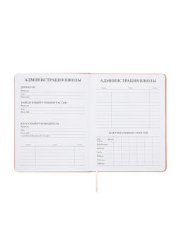 Дневник школьный «Сердечки» 1-11 класс, ляссе, обложка искусственная кожа, персиковый