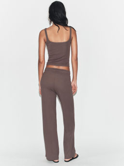 PANTAL?N RECTO RIB / Marr?n / Topo - Zara фото 9