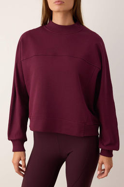 Haki Premium Oversize/Genis Kal?p Dik Yaka Kal?n Ici Polarl? Orme Sweatshirt TWOAW26SW00205 - Trendyolmilla фото 10