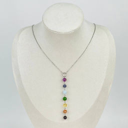 Колье на цепочке 7 чакр из Самоцветов