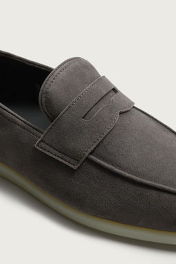 MOCAS?N PIEL CASUAL / Gris Topo - Zara фото 6