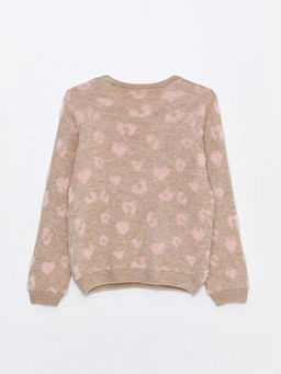 Bisiklet Yaka Desenli Uzun Kollu K?z ?ocuk Triko Kazak - Waikiki фото 2