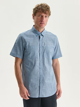 Regular Fit K?sa Kollu Poplin Erkek G?mlek