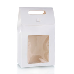 Цена за 12 шт. Коробка подарочная складная 16x27x9 см / QR1627 /уп 12/360/белая и красная - Галеонтрейд фото 3