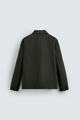 SOBRECAMISA REGULAR FIT BOLSILLOS / Verde / Azul - Zara фото 8
