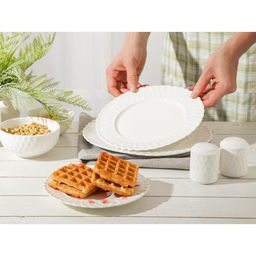 Тарелка фарфоровая обеденная Доляна «Эстет. Герда», d=26 см, цвет белый