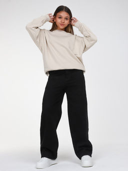 Джинсы-багги утеплённые для девочек - СИНЯЯ МОДА фото 8