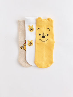 Winnie the Pooh Bask?l? Erkek Bebek Soket ?orap 3l? - Waikiki фото 3