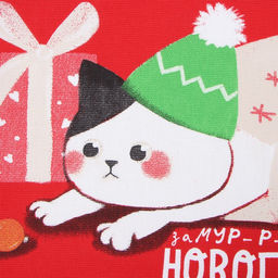 Набор полотенец Доляна Новогодние игрушки 28х46 см - 2 шт, 100% хл, рогожка 164 г/м2  фото 4