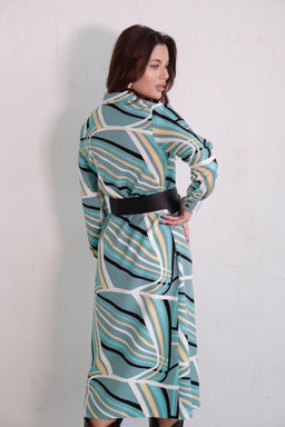 Платье-рубашка с английским воротником принт - Martichelli фото 381