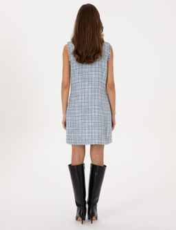 Mavi Slim Fit Dokuma Elbise - Pierre cardin фото 4