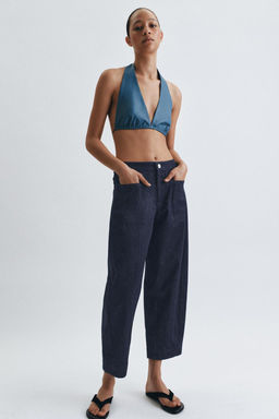 PANTAL?N DENIM BARREL BOLSILLOS ZW COLLECTION / Blanco - Zara фото 21