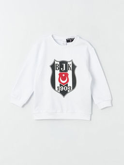 Bisiklet Yaka Be?ikta? Bask?l? Erkek Bebek Sweatshirt ve E?ofman Alt? Tak?m - Waikiki фото 2