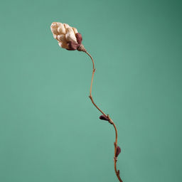 Сухоцвет на бамбуковом стебле, 150 см, белый