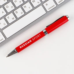 Ручка металл шариковая «Russian sport», синяя паста, 1 мм, фурнитура серебро