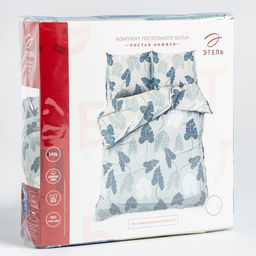 Постельное бельё Этель евро Листья нимфеи 200х217 см, 220х240 см,70х70 см -2 шт  фото 5