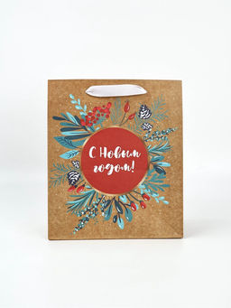 Набор пакетов крафтовых «Новогоднее поздравление»