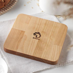 Менажница деревянная квадратная Доляна «Римини», 18×18×1,8 см, 2 секции, берёза, пропитана маслом