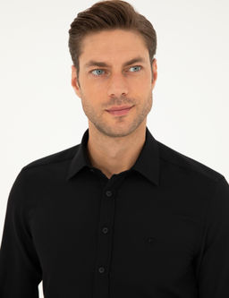 Siyah Slim Fit Arm_rl_ Uzun Kollu G_mlek - Pierre cardin фото 2