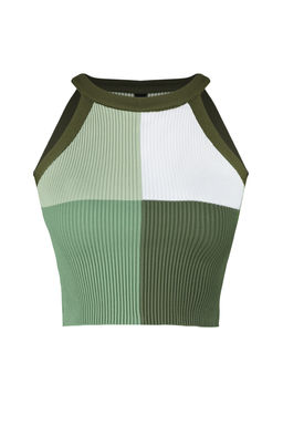 Trendyolmilla Haki Crop Renk Bloklu Bluz TWOSS22BZ0402  фото 8