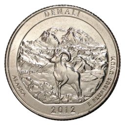 25 центов 2012 года P №15 Национальный парк Денали