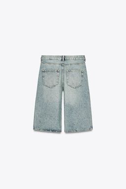 ZW COLLECTION DENIM BERMUDA SHORTS - Zara фото 6