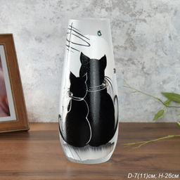 Ваза для цветов Кошка №4 / 43267 /уп6/ цв/художественная