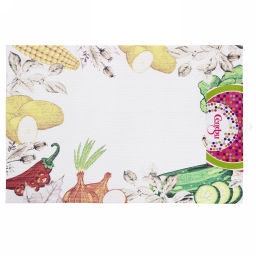 Цена за 3 шт. Салфетка на стол 45*30см плетеная "Овощи"