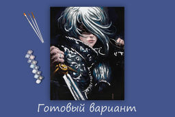 ФРЕЯ PNB/PLPT-176 Набор для раскрашивания по номерам ( с поталью ) 50 х 40 см Серебряный рыцарь  фото 5