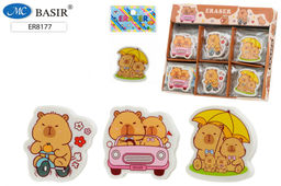 Цена за 5 шт. Ластик "Капибара" (ER-8177) 35*40мм, в инд. упаковке