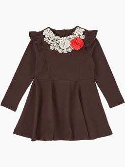Платье для девочки UD 4011 кофе