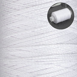 Цена за 10 шт. Нитки обувные, 100ЛЛ, 200 м, белые