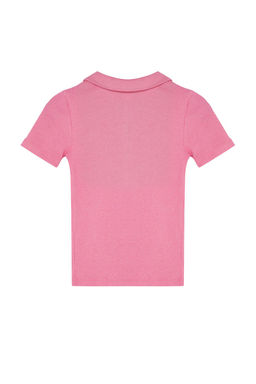 Lacivert Fermuar Detayl? Fitted/Vucuda Oturan Polo Yaka Fitilli Esnek Orme Bluz TWOSS23BZ00496 - Trendyolmilla фото 15