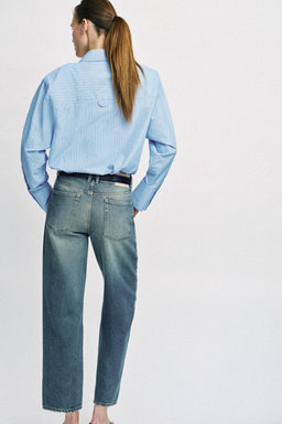 JEANS Z1975 SLIM CROPPED TIRO MEDIO / Azul / Verde - Zara фото 5