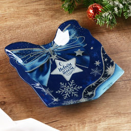 Тарелки в форме подарка Снежинки, 15.1 х 17.3 см - Дорого внимание фото 2