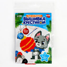 Подарочный набор для творчества на новый год «Котик и друзья»