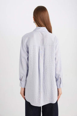 Рубашка-туника с длинными рукавами Relax Fit - Defacto фото 6