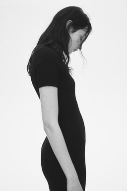 Vestido ajustado en punto de canale - H&m фото 5