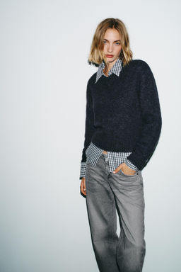 TRF WIDE-LEG LOW-RISE JEANS - Zara фото 5