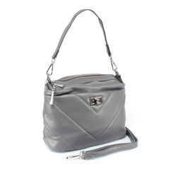 Сумка женская искусственная кожа FR-5059-L, 2отд, плечевой ремень, серый SALE 258398
