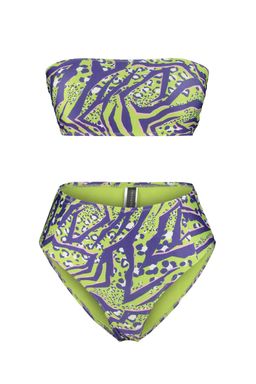 TRENDYOLMILLA Leopar Desenli Straplez Yuksek Bel Hipster Bikini Tak?m? TBESS22BT0018 фото 6