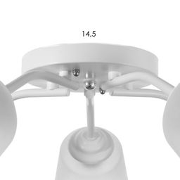 Люстра на потолок BayerLux «Онлайн», 5×15 Вт, Е27, белый/прозрачный