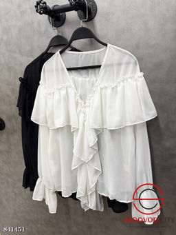 Рубашка женская с воланами