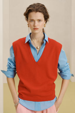 VL CRPPD SHRT 16 / Azul / Blanco - Zara фото 3