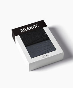 ATLANTIC 2MBX-067 Трусы боксеры Tetris - набор 2 шт. черный + графитовый  фото 6