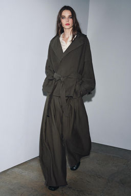 ZW COLLECTION FRONT PLEAT TROUSERS