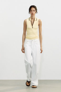 RIBBED POLO SHIRT