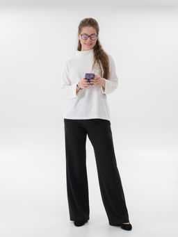 Брюки палаццо черные