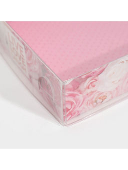 Цена за 5 шт. Кондитерская упаковка, коробка для макарун с PVC крышкой, Live Love Laugh, 18 х 12 х 3.5 см